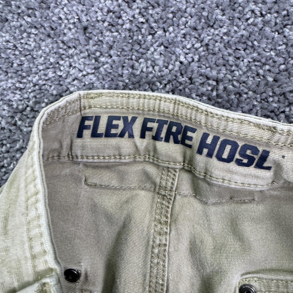 Duluth Trading Co Pants Mens 34x32 Beige Flex Fire Hose Cargo Workwear Utility - Picture 8 of 14